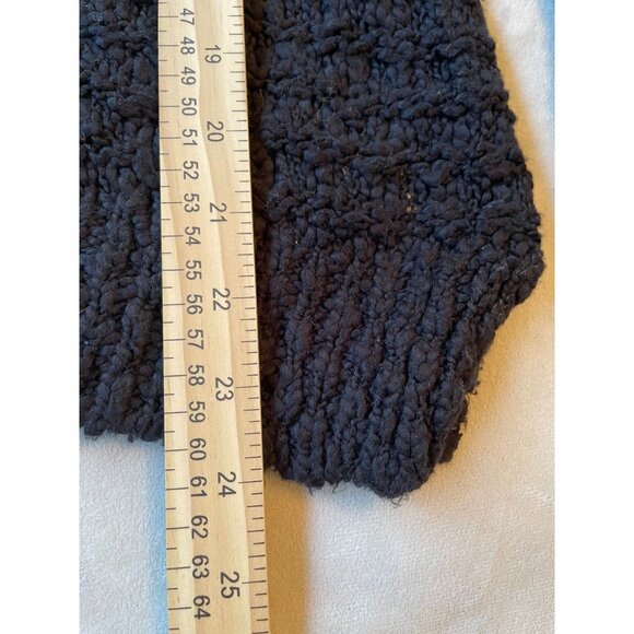 Kimchi Blue Womens Medium Black Textured Knit Sweater Cotton Viscose - Picture 7 of 10